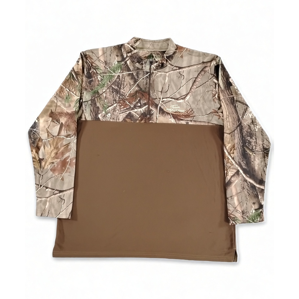 Team Realtree 1/4 Zip Pullover Mens XL Camo Hunting Fishing Gorpcore Sportswear